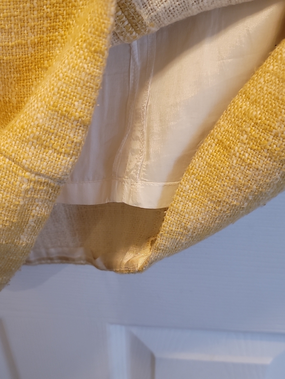 Michael Michael Kors Yellow Saffron Tweed Knit Shift Dress Sz 4 - Picture 9 of 11